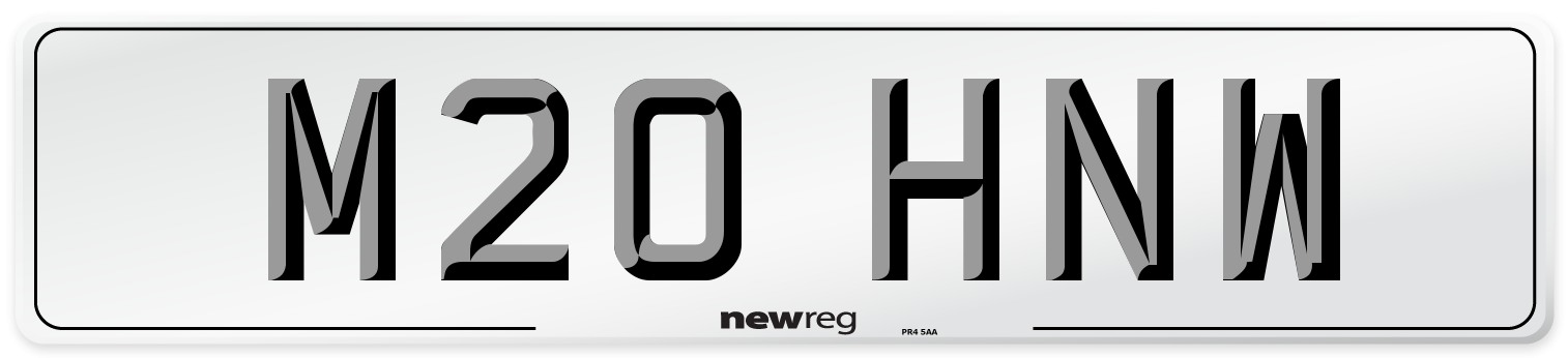 M20 HNW Number Plate from New Reg